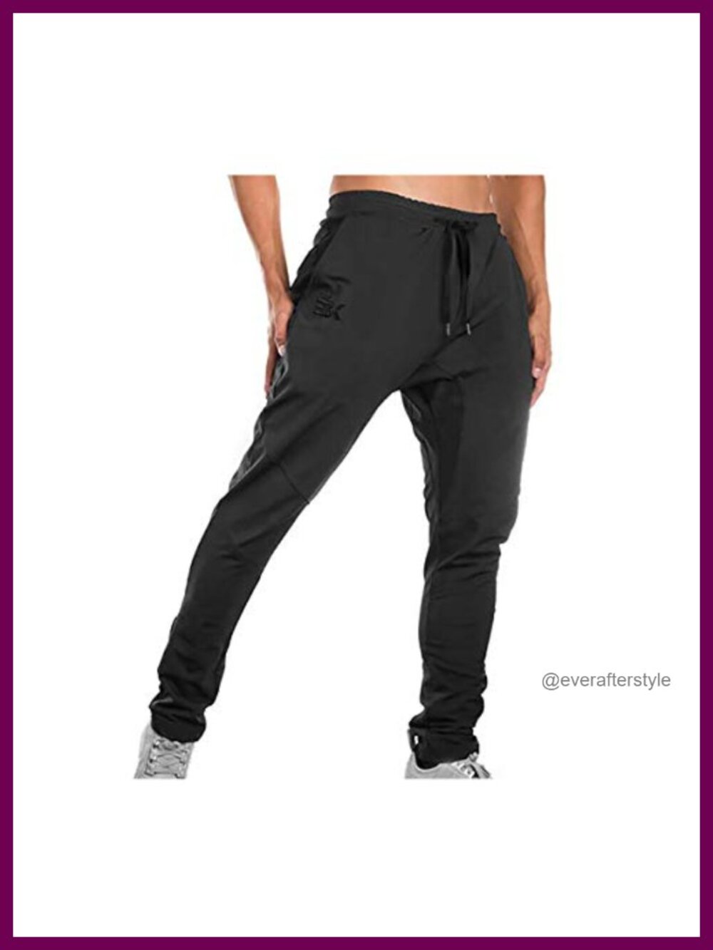 Mens Gym Workout Sweatpants Joggers Tapered Fit Drawstring Pocket